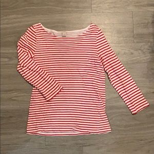 J.Crew shirt, white and red. Size small